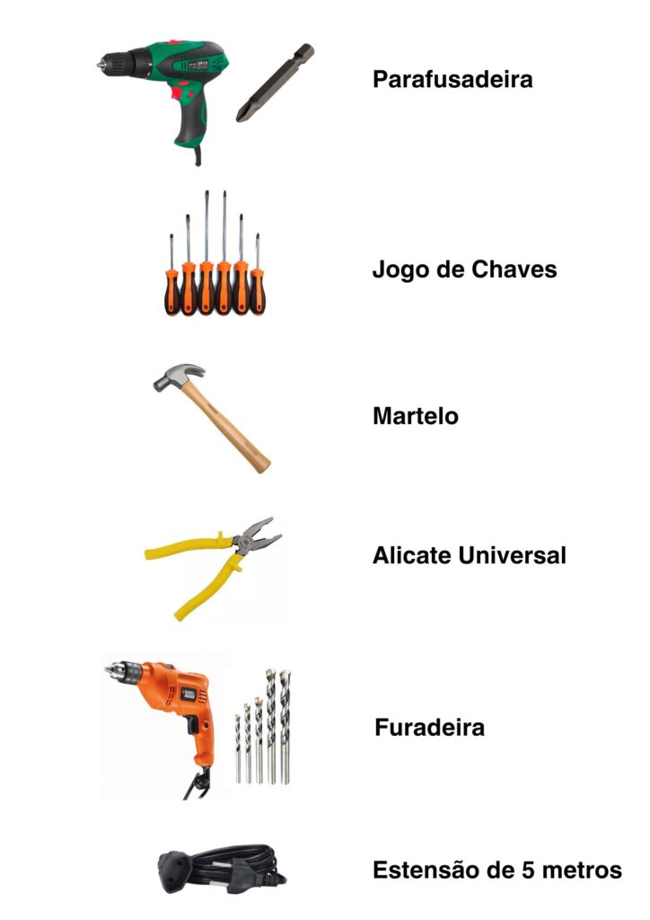 Um kit de ferramentas para o montador de móveis